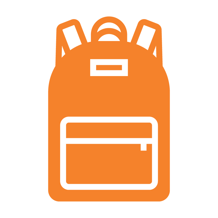 backpack orange icon