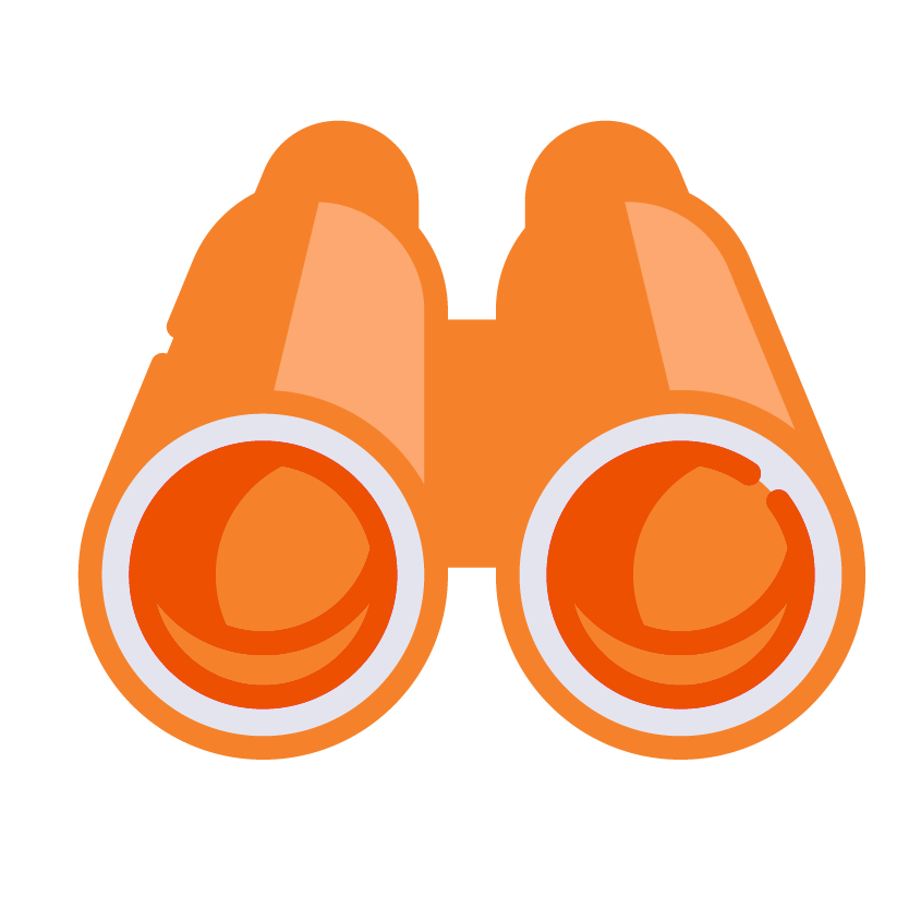 binoculars orange icon