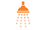 Orange Shower head icon